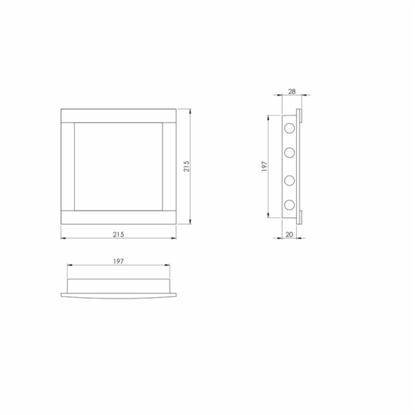 Revizní dvířka EUROPLAST PL2020A, 20 x 20 cm