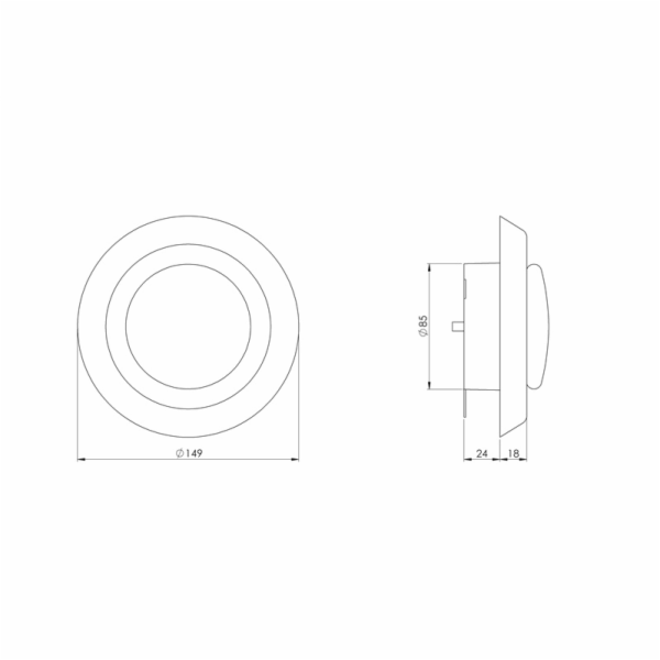Difuzor EUROPLAST VDA100, D100
