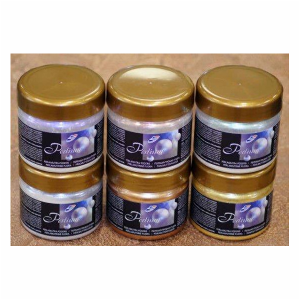 Prášková barva Rilak Perlium Silver, stříbrná perleť, 100 g