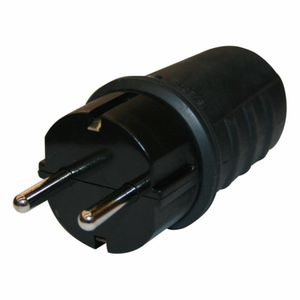 Zástrčka N&L, 3P, 16A, 250V, IP44, černá