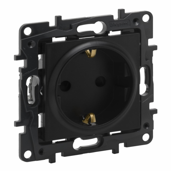 Zásuvka LEGRAND NILOE STEP, s ven., černá