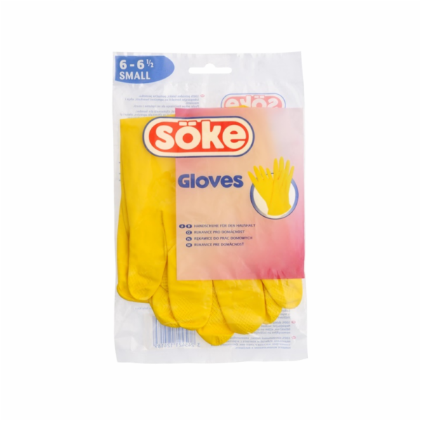 Přírodní&nbsp;latexové&nbsp;rukavice&nbsp;SÖKE,&nbsp;S,&nbsp;žluté,&nbsp;1&nbsp;pár