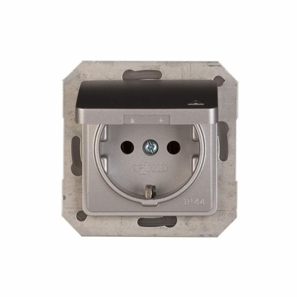 Zásuvka VILMA SL250, metalická barva, IP44