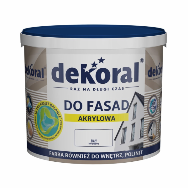 Fasádní barva Dekoral Polinit, bílá, 5l