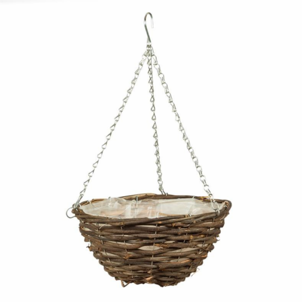 Proutěný dřevěný závěsný hrnec, O30cm