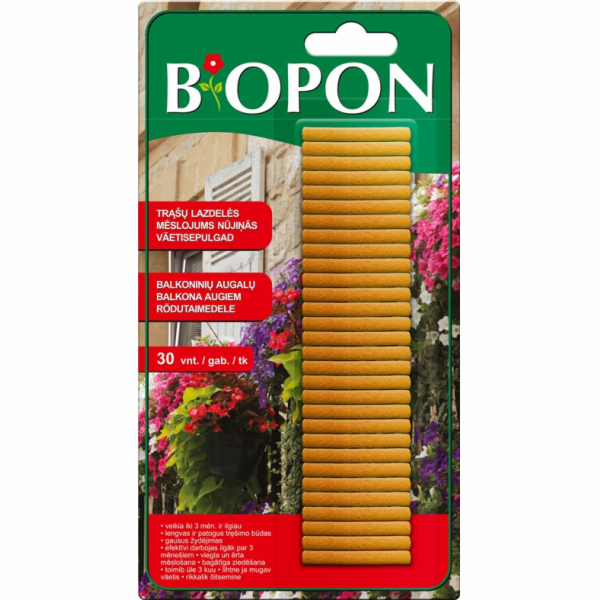 Tyčinky přihnojuji balkónovou rostlinou, Biopon, 1212, 30...