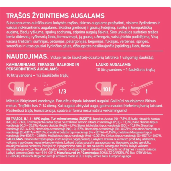 Hnojivo pro kvetoucí rostliny SCHULTZ, 900 g