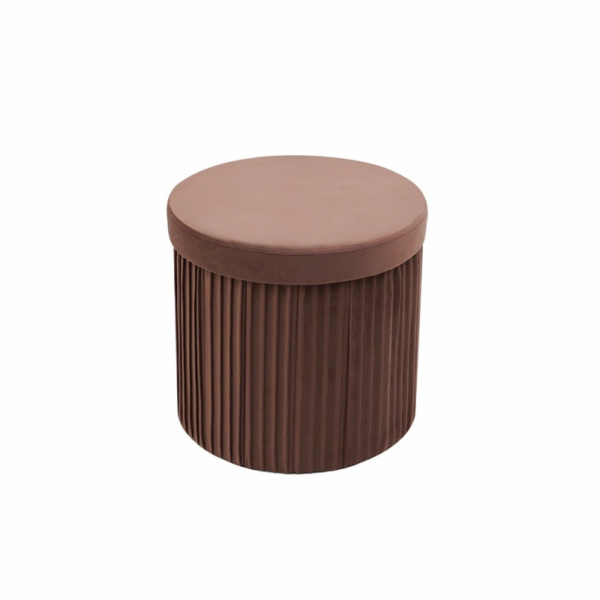 Pouf Domoletti HS522-7, hnědý 38 cm x 38 cm x 38 cm