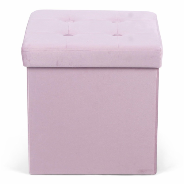 Pouf Domoletti, růžový, 38 cm x 38 cm x 38 cm