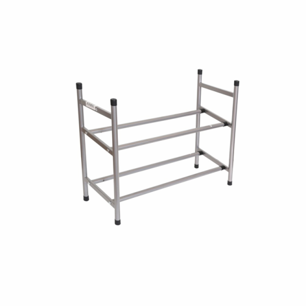 Lavička na boty Domoletti, stříbrná, 113 cm x 23 cm x 51 cm