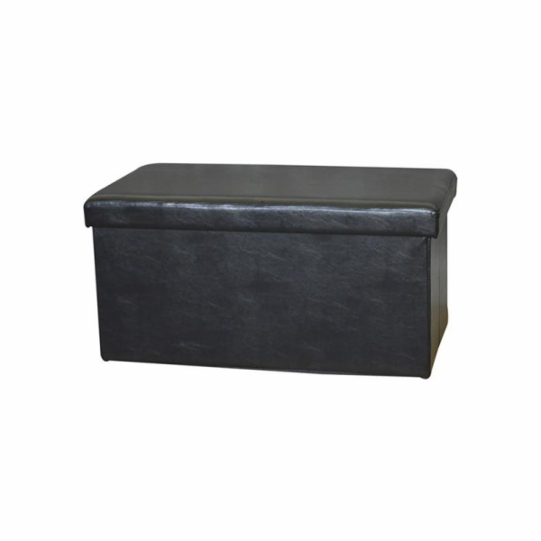 Pouf Domoletti XYF634B, černý, 76,5 cm x 40,5 cm x 40,5 cm