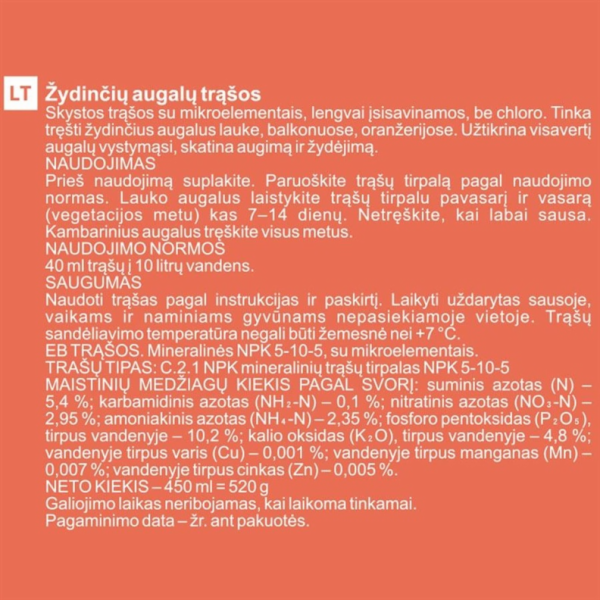 Hnojivo pro kvetoucí rostliny GARDEN CENTER, 450 ml