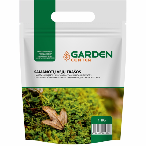 Mechové trávníkové hnojivo GARDEN CENTER, 1 kg