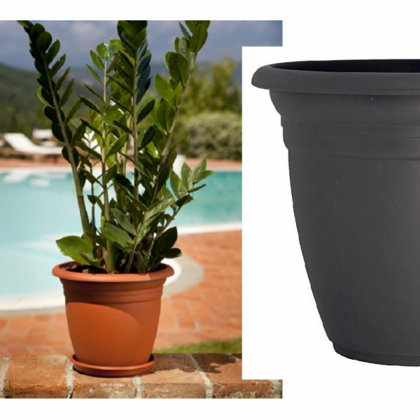 plastický hrnec DOMOLETTI TE000060-120, O60 cm, antracit sp.