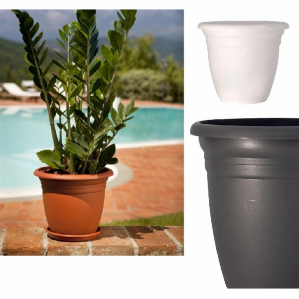 Plastový hrnec DOMOLETTI TE000027-100, O27 cm, tmavě hnědý