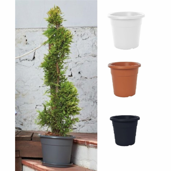 Plastový hrnec DOMOLETTI MA00050-100, O50 cm, pískový