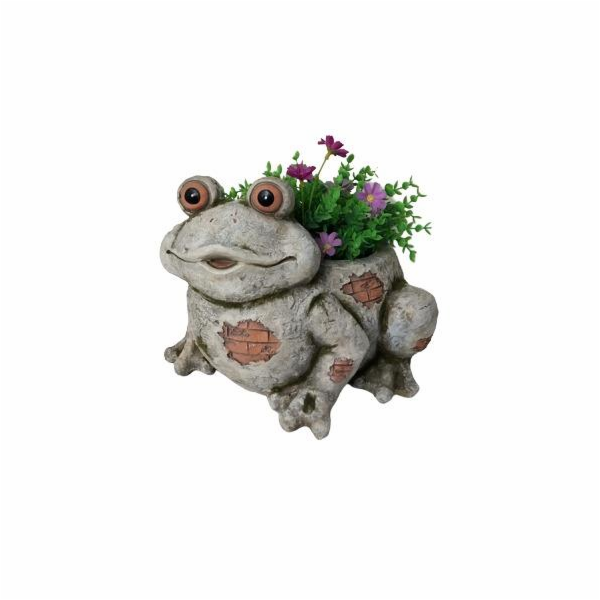 Dekorativní hrnec se žábou NF80-265, 28×27×22 cm