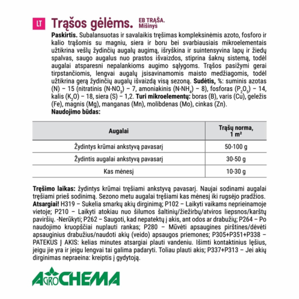 Hnojiva do gelů Agrochema, 4 kg