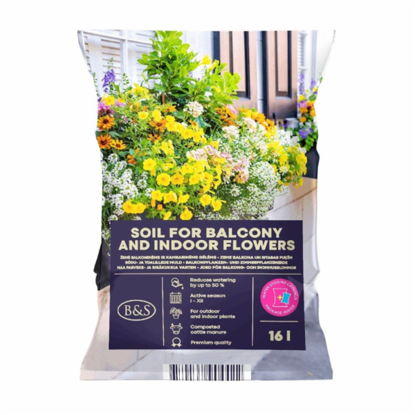 Zemina na balkonové a pokojové gely, 16l