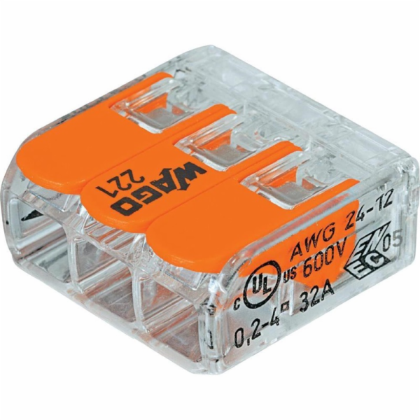 Sada konektorů vodičů 221-413/5 3X0,02-4 mm2, 5