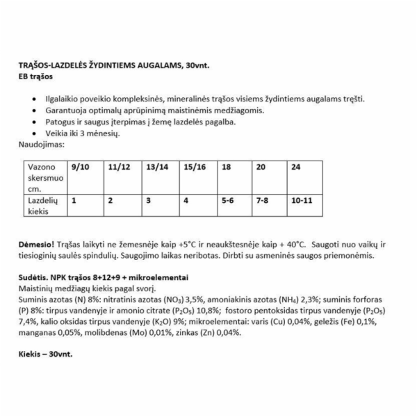 Hnojiva pro kvetoucí rostliny Compo sticks, 30 ks