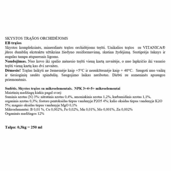 Hnojivo pro orchideje Compo, 250 ml