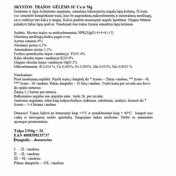 Univerzální hnojivo pro gely Compo, 1l