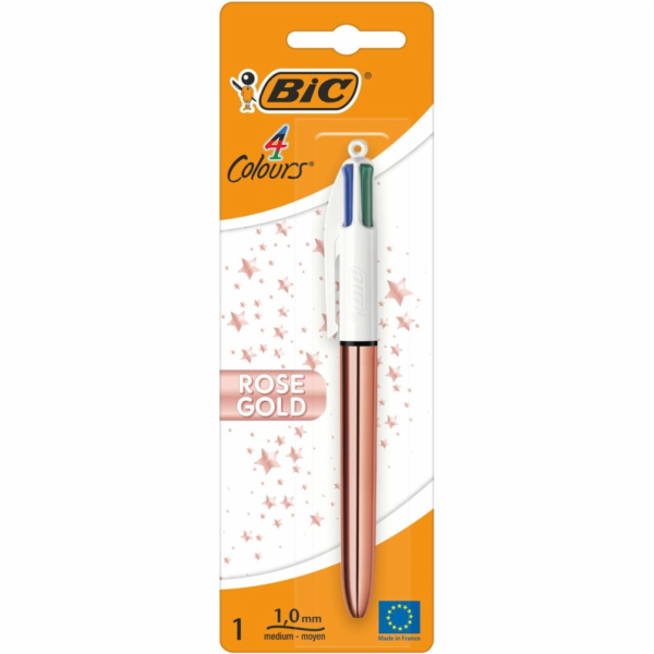 Kuličkové pero Bic 4v1, zlato/bílá/růžová