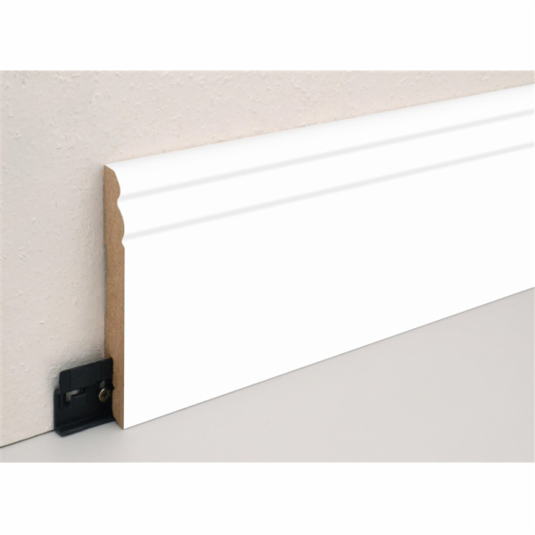 lišta MDF FU125L 2,4M 13,5X100 bílá