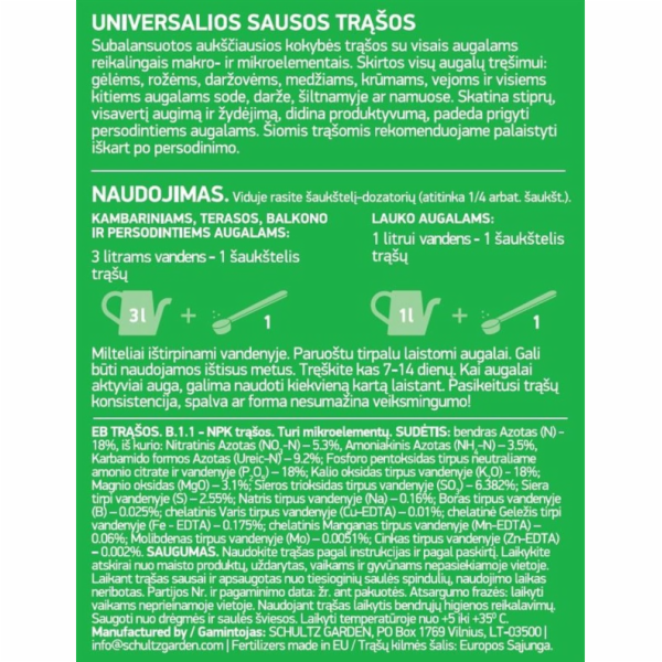 Univerzální hnojivo SCHULTZ, 350 g