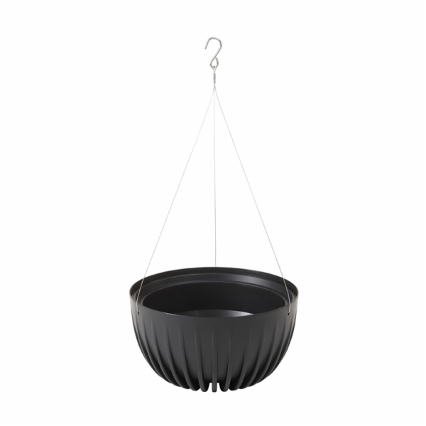 Hrnec LAMELA MIRA 976-04, plast, V 23,5 cm, černý