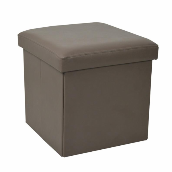 Pouf Domoletti XYF1368B, šedý, 38 cm x 38 cm x 38 cm