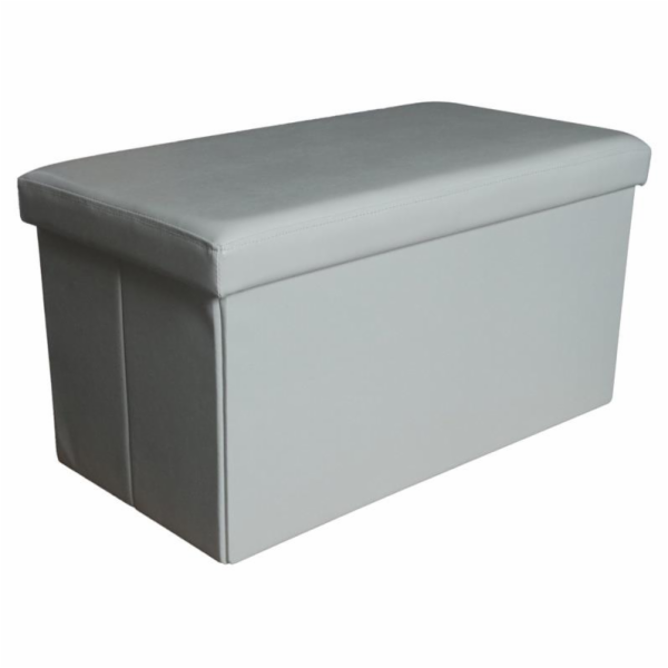 Pouf Domoletti XYF634B, bílý, 76,5 cm x 40,5 cm x 40,5 cm