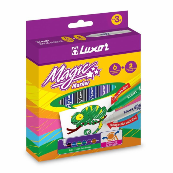 Fixy Luxor s měničem barev, 8 ks