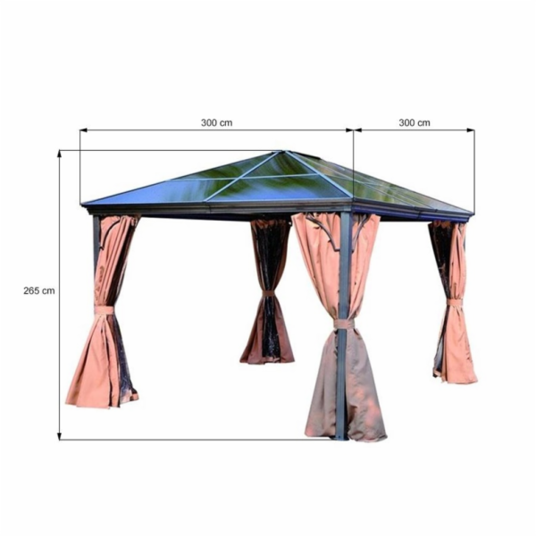 Záclony Masterjero LT1003MN, 300 cm x 265 cm