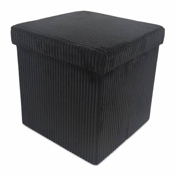 Pouf DOMOLETTI MAEO, černý, 38×38×38 cm