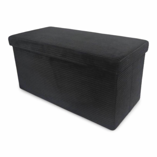 Pouf DOMOLETTI MATEO, černý, 38×38×76 cm