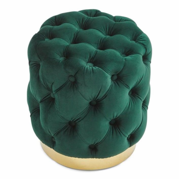 Pouf Domoletti AHIGA, zelený, 40 cm x 40 cm x 43 cm