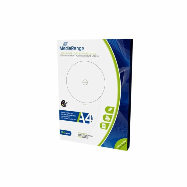 MediaRange CD/DVD/Blu-ray etikety 15mm - 118mm
