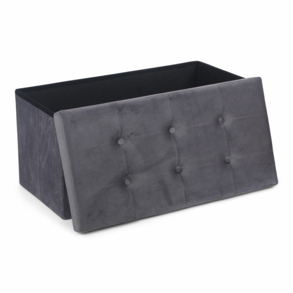 Pouf Domoletti, šedý, 38 cm x 38 cm x 76 cm
