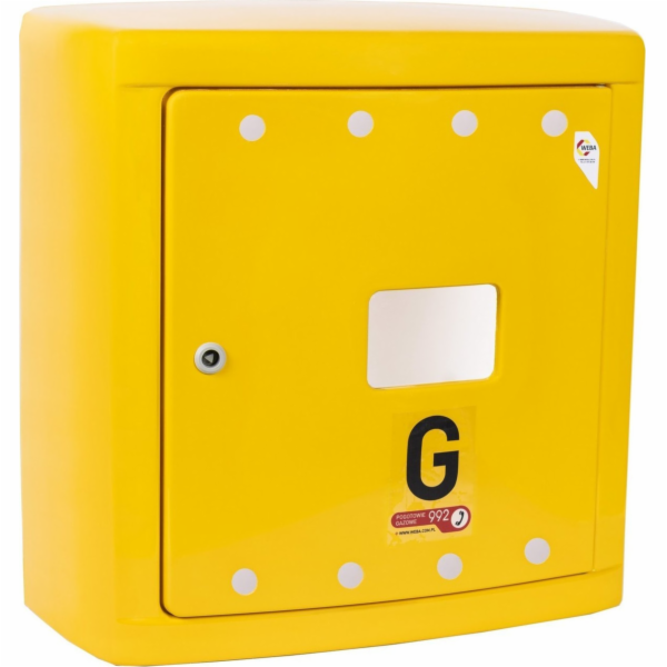 Weba Nástěnný plynový box 600x600x250 rovný, žlutý, z pla...