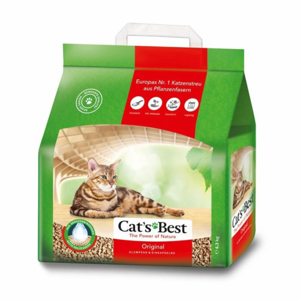 Stelivo pro kočky, přírodní, Cat s Best Original, 4,3 kg
