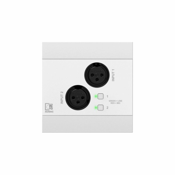 Síťový zvukový vstupní panel Audac  NWP220/W – 2 x XLR + ...