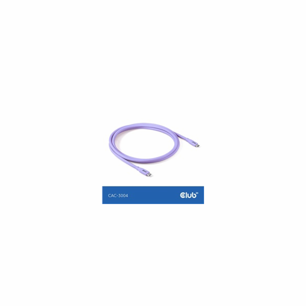 Club3D Kabel USB-C 4.0, 20Gbps, 4K60Hz, PD 240W, 2m, fialová