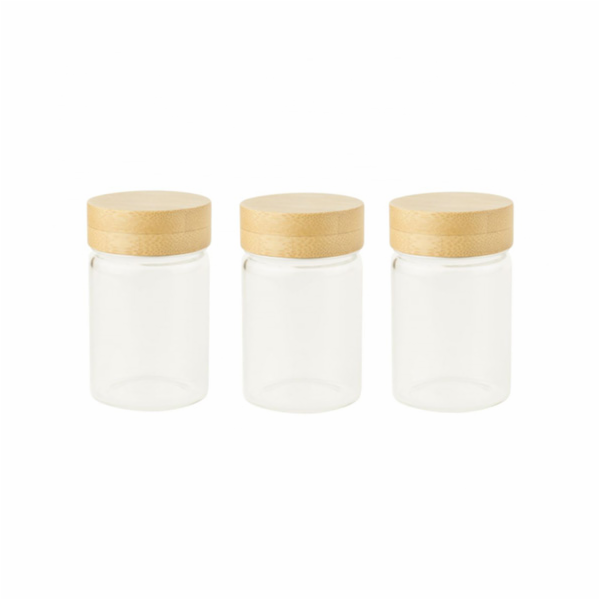 Dózy Pebbly, PKV-030, set 3 ks, skleněné, kulaté, 75 ml, ...