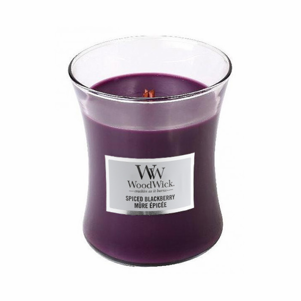 Svíčka WoodWick střední, Spiced Blackberry, Pikantní ostr...