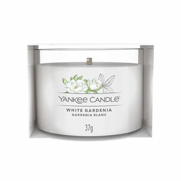 Votivní svíčka Yankee Candle, Bílá gardénie, 37 g