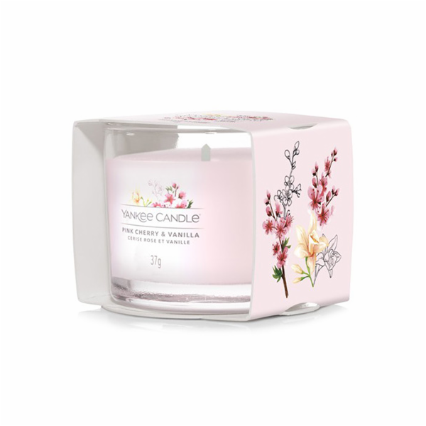 Votivní svíčka Yankee Candle, Růžové třešně a vanilka, 37 g