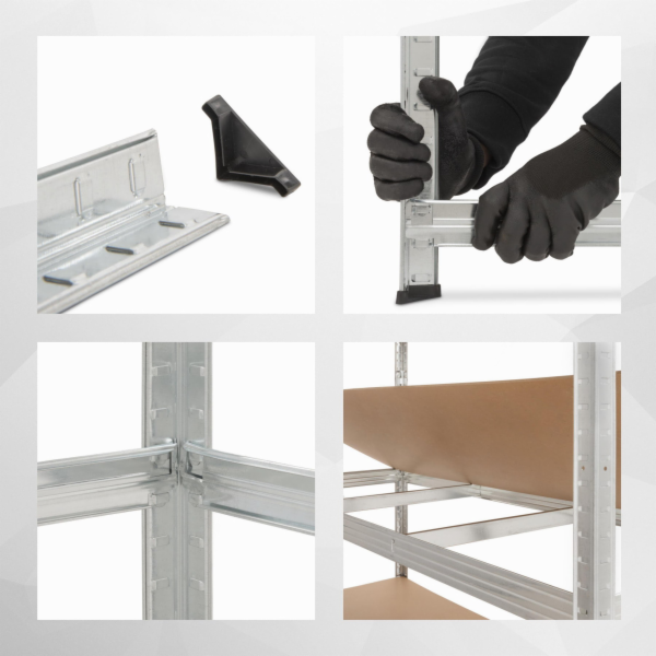 Kreator KRT674005 - Kovový regál 180 x 160 x 60cm, 4 poli...