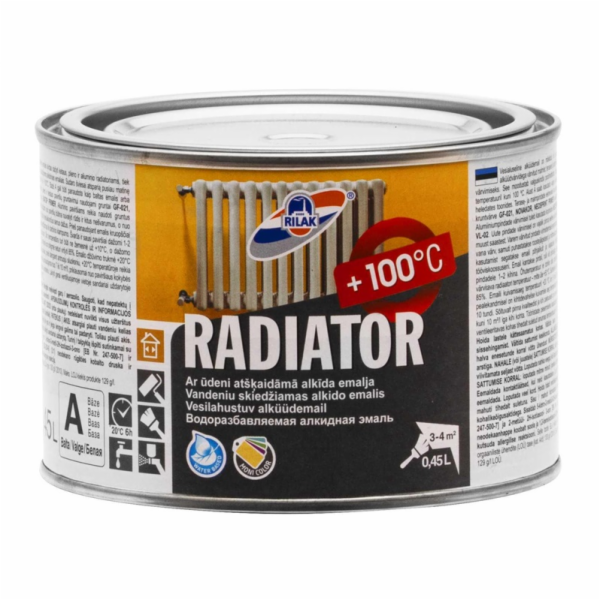 Barva na radiátor Rilak Radiátor, 0,45 l bílá
